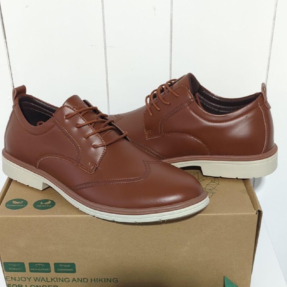 Orthocomfoot Men's Brown Business Shoes Size 11